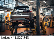 Car repair service, Car at auto repair shop. Стоковое AI-изображение, AI-художник Ярославский Максим / Фотобанк Лори