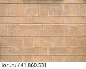 Isolated old brick wall for creating a design background. Стоковое фото, фотограф Елена  Попкова / Фотобанк Лори