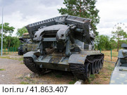 Военная инженерная машина разграждения ИМР, для расчистки дорог, завалов и устранения препятствий для движения техники.Волжский, Волгоградская область, Россия (2021 год). Редакционное фото, фотограф Андрей Цыганков / Фотобанк Лори
