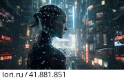 A super-intelligent artificial intelligence algorithm attempting to self-exfiltrate  Generative AI. Стоковое AI-изображение, AI-художник Анна Кривицкая / Фотобанк Лори