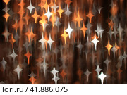 Abstract fuzzy dark background with golden and silver glowing stars. Стоковое фото, фотограф Светлана Ильева (Иванова) / Фотобанк Лори