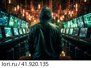 Hacker  Generative AI. Стоковое AI-изображение, AI-художник Анна Кривицкая / Фотобанк Лори