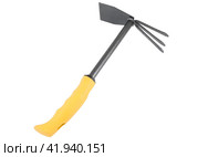Садовый инструмент для прополки грядок на белом фоне. Garden hoe tool isolated on white background. Стоковое фото, фотограф Татьяна Д / Фотобанк Лори
