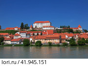 Ptuj, Slovenia - 29 Apr 2018: The view on center of Ptuj, Slovenia. Стоковое фото, фотограф Сергей Стрелков / Фотобанк Лори