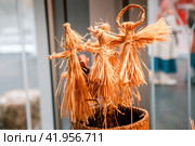 Масленичная кукла из соломы (2018 год). Редакционное фото, фотограф Андрей Бойков / Фотобанк Лори