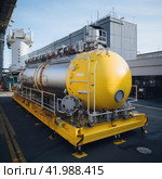 Mobile Nuclear Reactor. Стоковое AI-изображение, AI-художник Кирилл Черезов / Фотобанк Лори