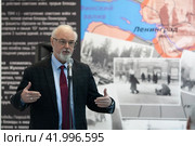 Военный историк Юрий Альбертович Кнутов (2024 год). Редакционное фото, фотограф Дмитрий Неумоин / Фотобанк Лори