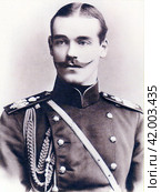 Великий князь Михаил Александрович Романов (1878-1918), четвёртый сын Александра III, младший брат Николая II. Титулярный император с 15 на 16 марта 1917 года. Конец XIX века. Редакционное фото, фотограф Сергей Елизарьев / Фотобанк Лори