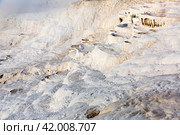 Travertines mountains of Pamukkale in Turkey. Стоковое фото, фотограф Яков Филимонов / Фотобанк Лори