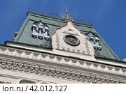 Бывшие торговые ряды Заиконоспасского монастыря (1890-е, архитектор М. Т. Преображенский). Никольская улица, 7-9, строение 4. Тверской район. Москва (2012 год). Стоковое фото, фотограф lana1501 / Фотобанк Лори