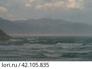 Fantastic picturesque seascape of Itzurun beach in Zumaia in Basque Autonomous Community  country in summer day. Concept of the beauty in nature. Noise of the ocean in the image. Стоковое фото, фотограф YuryKara / Фотобанк Лори