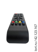 Пульт дистанционного управления телевизором на белом фоне. Remote control unit on a white background. Стоковое фото, фотограф Татьяна Д / Фотобанк Лори