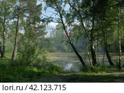 Пейзаж Пироговского лесопарка река Борисовка. Стоковое фото, фотограф MК / Фотобанк Лори