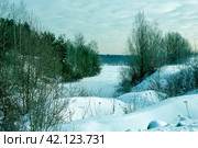 Зимний пейзаж Кожинского карьера (2024 год). Стоковое фото, фотограф MК / Фотобанк Лори