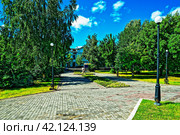 Парк Леонида Гаркавого. Город Бийск. Алтайский край (2023 год). Стоковое фото, фотограф Макаров Алексей / Фотобанк Лори