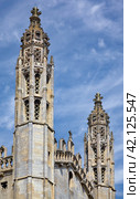 Two towers on the facade of King's college chapel. University of Cambridge. United Kingdom (2010 год). Стоковое фото, фотограф Сергей Пристяжнюк (Serg Zastavkin) / Фотобанк Лори