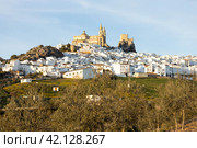 Panoramic of Olvera town, considered the gate of white towns route in the province of Cadiz, Spain. Стоковое фото, фотограф Matej Kastelic / Фотобанк Лори