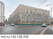 Бывший дом для вдов и сирот В. И. Фирсановой, архитектор Митрофан Арсеньев, .Электрический переулок, 3/10с4, Москва. (2024 год). Редакционное фото, фотограф Владимир Чинин / Фотобанк Лори