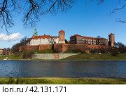 View of Wawel Castle, Poland. Стоковое фото, фотограф Яков Филимонов / Фотобанк Лори