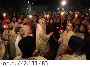 Пасха 2018 года в Успенском храме Новодевичьего монастыря, Москва. Крестный ход. Редакционное фото, фотограф Дмитрий Неумоин / Фотобанк Лори