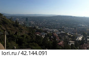 Panorama of the city center. Mtatsminda mountain. Tbilisi. Georgia. 04.09.23 (2023 год). Редакционное фото, фотограф Ярославский Максим / Фотобанк Лори