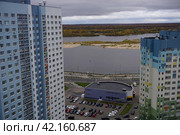 High apartment buildings in the metropolis. City by the river. (2018 год). Стоковое фото, фотограф Egor Sarantstv / Фотобанк Лори