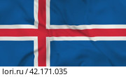 Развевающийся флаг Исландии, бесшовная анимация в 4к. Waving flag of Iceland. 3d seamless animation in 4k resolution video. Стоковая анимация, аниматор Александр Кузнецов / Фотобанк Лори