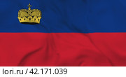 Развевающийся флаг Лихтенштейна, бесшовная анимация в 4к. Waving flag of Liechtenstein. 3d seamless animation in 4k resolution video. Стоковая анимация, аниматор Александр Кузнецов / Фотобанк Лори