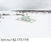 Церковь Рождества Иоанна Предтечи в деревне Погорелец. Мезенский район. Архангельская область (2024 год). Стоковое фото, фотограф Яковлев Сергей / Фотобанк Лори