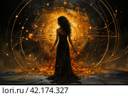 Portals of magical power holographic stargates space hyperspace,Generative AI. Стоковое AI-изображение, AI-художник Анна Кривицкая / Фотобанк Лори
