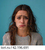 Beautiful woman crying out of anguish. Стоковое AI-изображение, AI-художник Кирилл Черезов / Фотобанк Лори