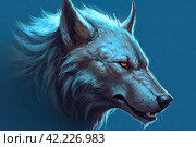 Wolf head. Generate Ai. Стоковое AI-изображение, AI-художник Иван Рябоконь / Фотобанк Лори