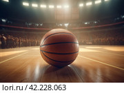Basketball ball arena. Generate Ai. Стоковое AI-изображение, AI-художник Иван Рябоконь / Фотобанк Лори