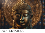 Buddhist ornament mandala. Generate Ai. Стоковое AI-изображение, AI-художник Иван Рябоконь / Фотобанк Лори
