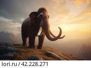 Wooly mammoth mammal. Generate Ai. Стоковое AI-изображение, AI-художник Иван Рябоконь / Фотобанк Лори