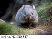 Hairy nosed wombat rodent. Generate Ai. Стоковое AI-изображение, AI-художник Иван Рябоконь / Фотобанк Лори