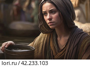 Samaritan woman well portrait. Generate Ai. Стоковое AI-изображение, AI-художник Иван Рябоконь / Фотобанк Лори