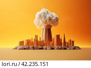 Against nuclear day war. Generate Ai. Стоковое AI-изображение, AI-художник Иван Рябоконь / Фотобанк Лори