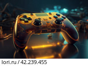 Game controller joystick control. Generate Ai. Стоковое AI-изображение, AI-художник Иван Рябоконь / Фотобанк Лори