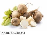 Whole cut sugar beets vegetable. Generate Ai. Стоковое AI-изображение, AI-художник Иван Рябоконь / Фотобанк Лори