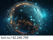 Earth data flow. Generate Ai. Стоковое AI-изображение, AI-художник Иван Рябоконь / Фотобанк Лори