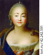 Елизавета Петровна (1709 - 1761) - императрица и самодержица Всероссийская из династии Романовых с 25 ноября 1741 года по 25 декабря 1761, младшая дочь Петра I и Екатерины I. Редакционное фото, фотограф Сергей Елизарьев / Фотобанк Лори