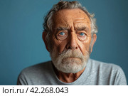 Elderly sad man in depression. Стоковое AI-изображение, AI-художник Юрий Поздников / Фотобанк Лори