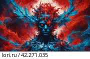 Rorschach test - a psychodiagnostic test for personality research. Generative AI. Стоковое AI-изображение, AI-художник Андрей Аркуша / Фотобанк Лори