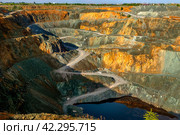 an old abandoned quarry near the town of Sibay in the Republic of Bashkortostan in the Southern Urals. Стоковое фото, фотограф Акиньшин Владимир / Фотобанк Лори