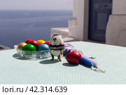 Easter composition with candles and eggs. Стоковое фото, фотограф Татьяна Ляпи / Фотобанк Лори