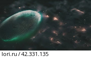 A glowing neon green fingerprint emerges on a dark electronic circuit, symbolizing advanced security. Biometric print on a circuit board reflects a fusion of identity with technology. Стоковое AI-видео, аниматор Igor Tichonow / Фотобанк Лори