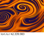 Red orange brown black stripes, waves, lines, curls and bumps. Abstract beautiful background. Soft voluminous wavy lines. Ripple movement fluctuation. Colorful background. Generated AI. Стоковое AI-изображение, AI-художник Юлия Петровская / Фотобанк Лори