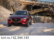 KRASNOYARSK, RUSSIA - November 28, 2023: Mazda CX-3. Редакционное фото, фотограф Плотников Дмитрий / Фотобанк Лори