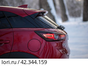 KRASNOYARSK, RUSSIA - November 28, 2023: Mazda CX-3. Редакционное фото, фотограф Плотников Дмитрий / Фотобанк Лори